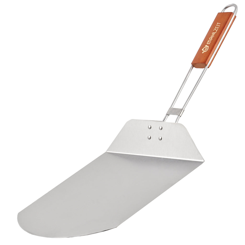 Pizza peel, stainless steel, bamboo handle