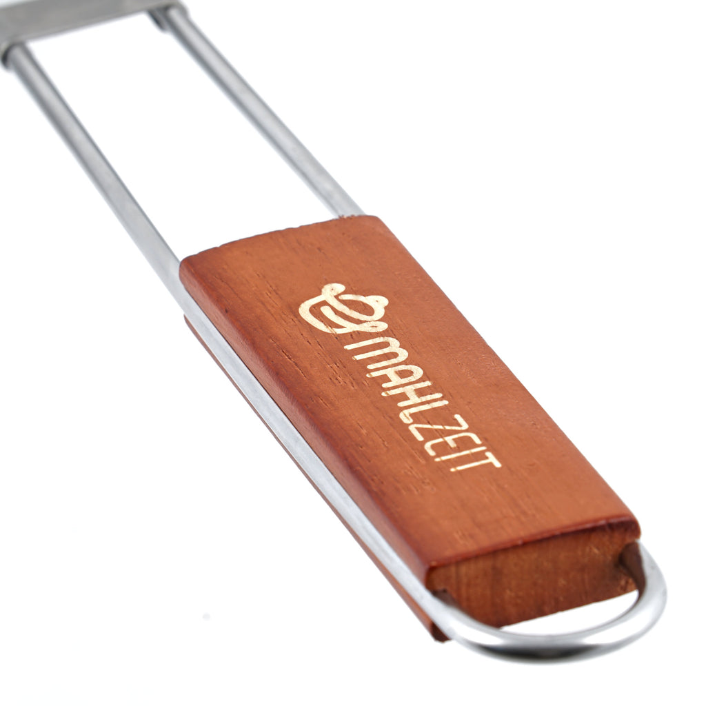 Pizza peel, stainless steel, bamboo handle