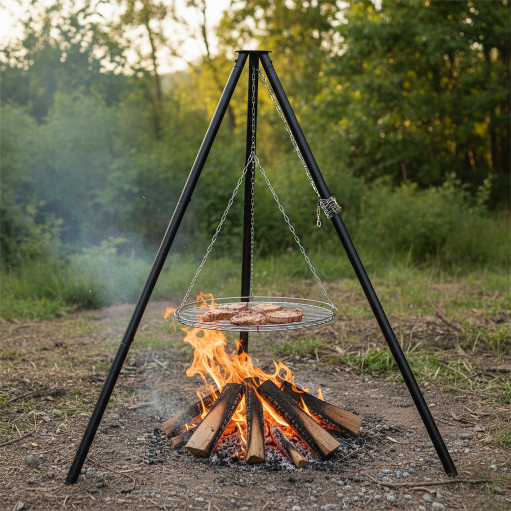 Dreibein Grill mit Grillrost Ø 56 cm, 165 cm