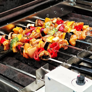 Grillaufsatz für 11 Spieße, Edelstahl, 70 x 26-40 cm