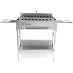 Gril avec accessoire rôtissoire, 9 brochettes, acier inoxydable, moteur inclus.
