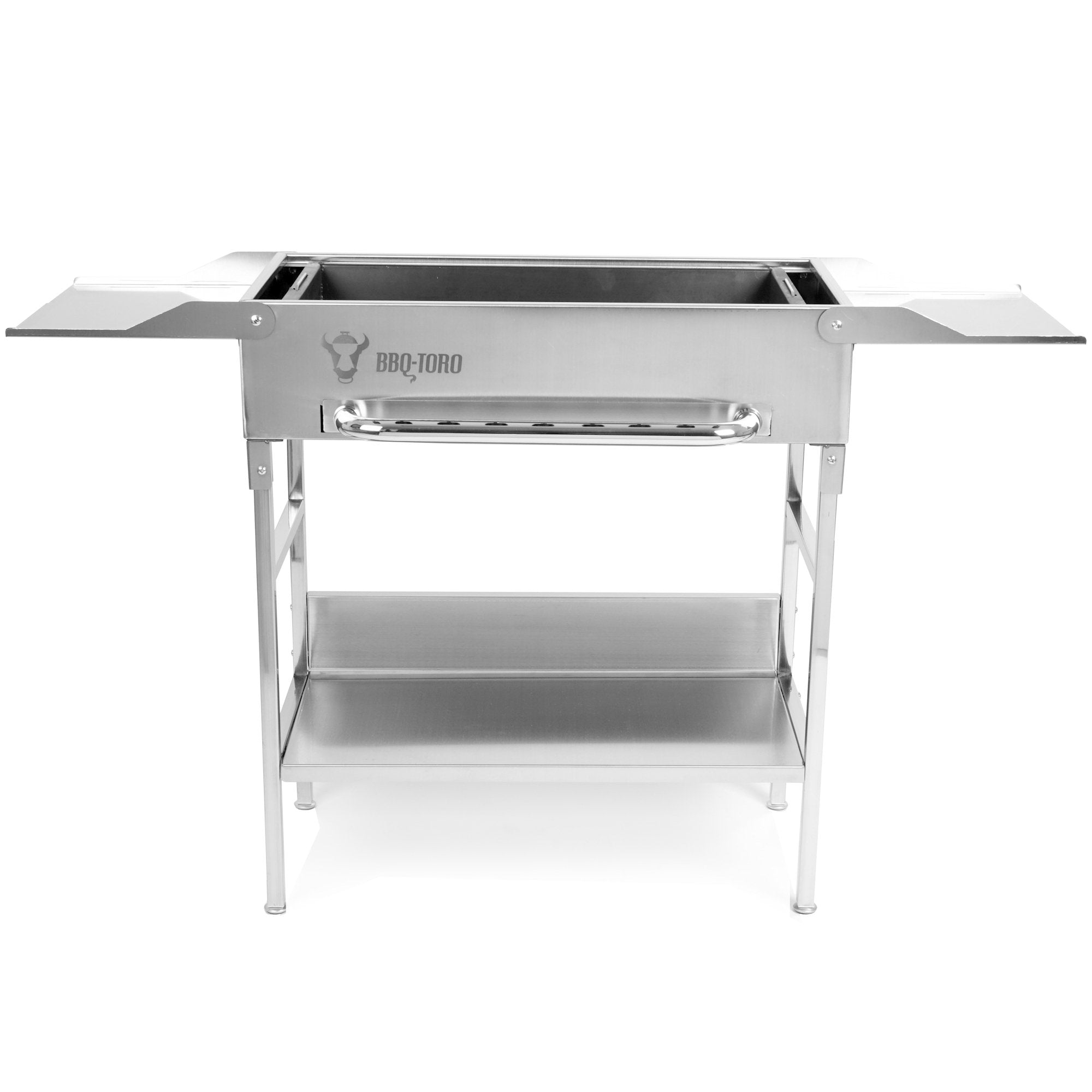 Grill with rotisserie attachment, 9 skewers, stainless steel, including motor.