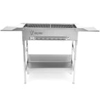 Gril avec accessoire rôtissoire, 9 brochettes, acier inoxydable, moteur inclus.