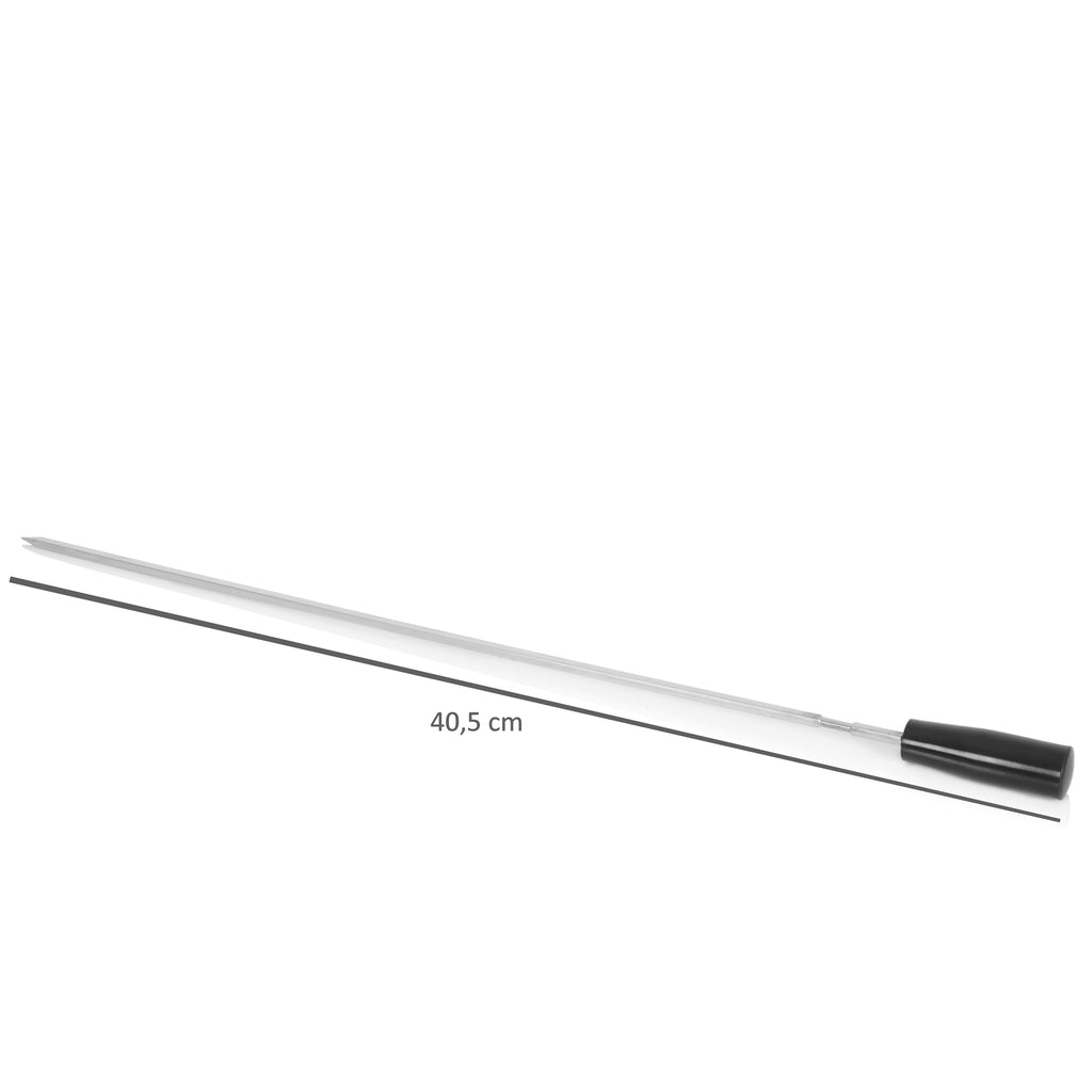 Grill with rotisserie attachment, 9 skewers, stainless steel, including motor.