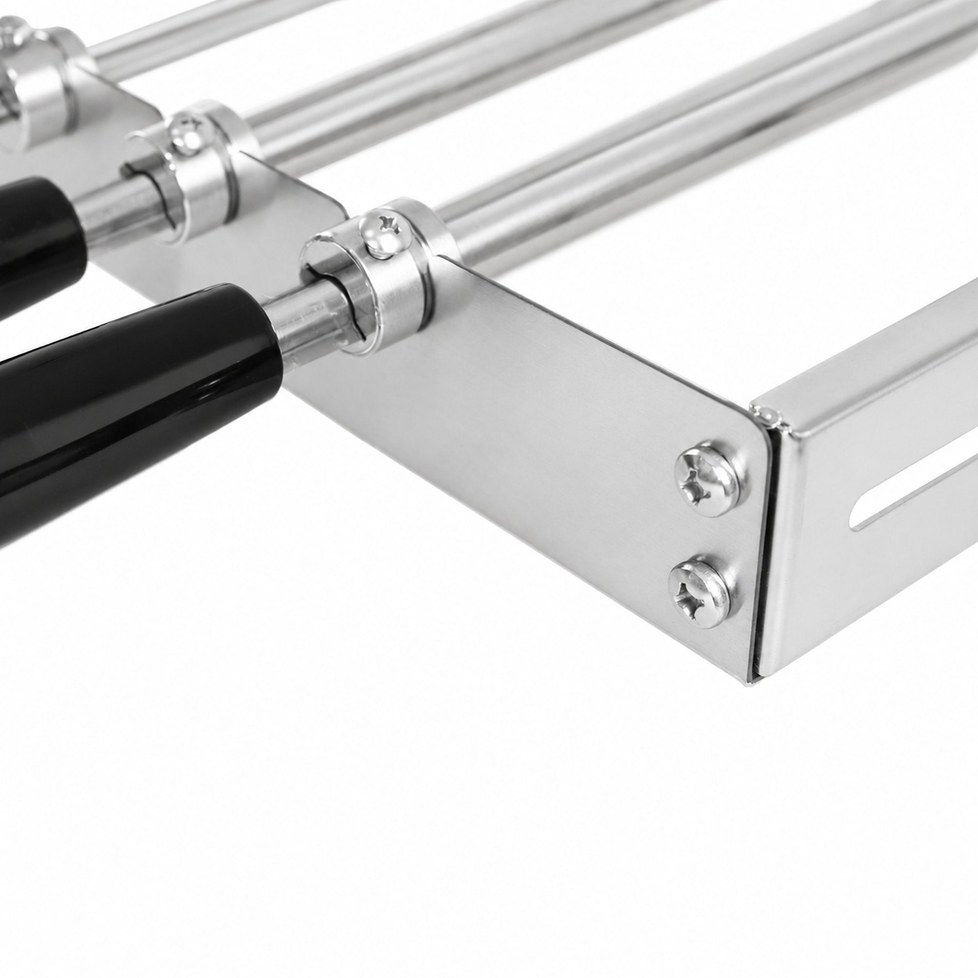 Grillaufsatz, 10 Spieße, 70 x 27-40 cm, Edelstahl, inkl. Motor links