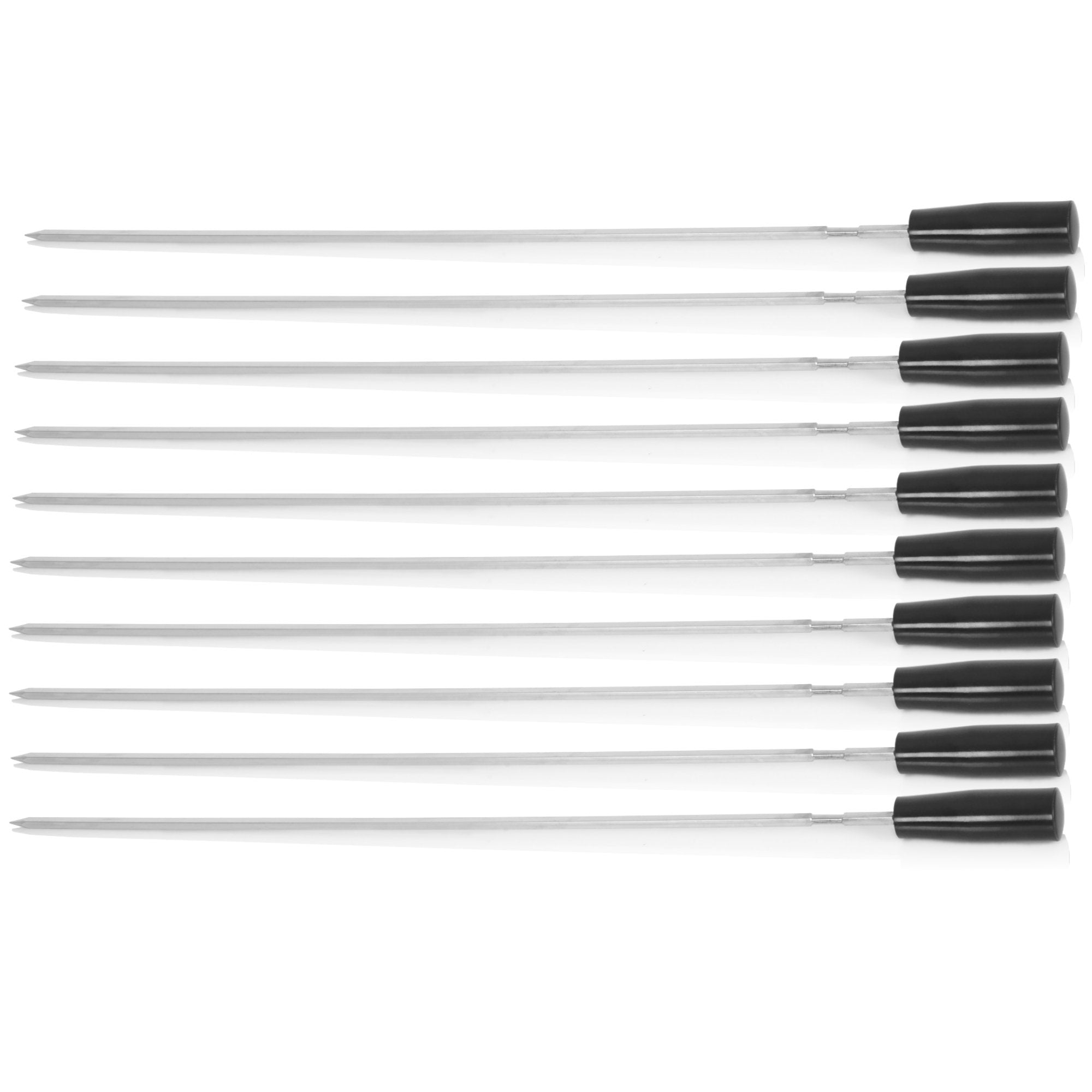 Grill skewers for rotisserie skewers, set of 10, each 54 cm long