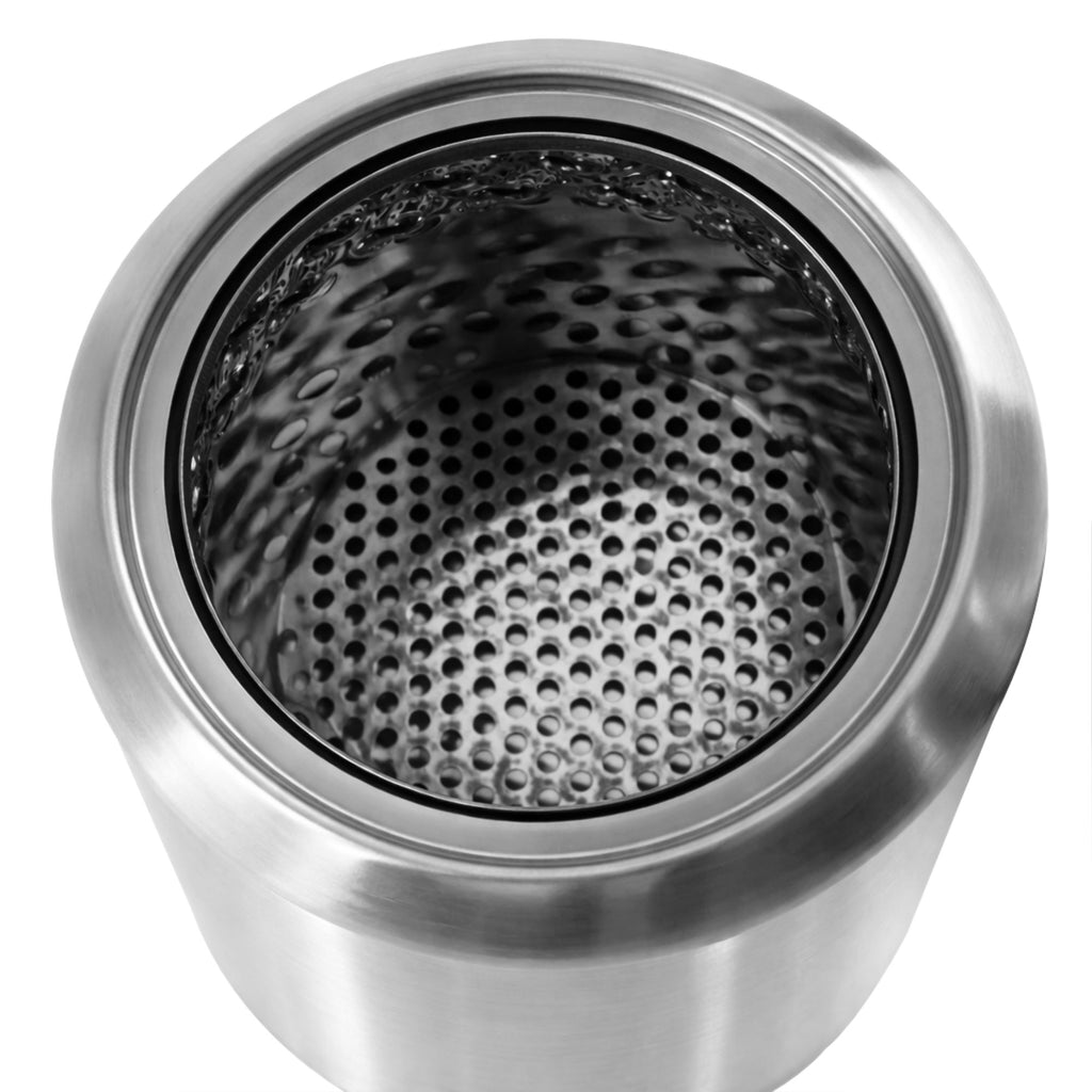 Cheminée de table sans fumée, Ø 17,5 cm, colonne de feu à pellets, sac inclus