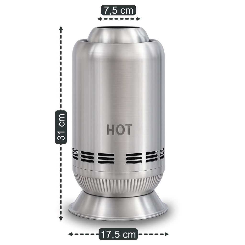 Cheminée de table sans fumée, Ø 17,5 cm, colonne de feu à pellets, sac inclus