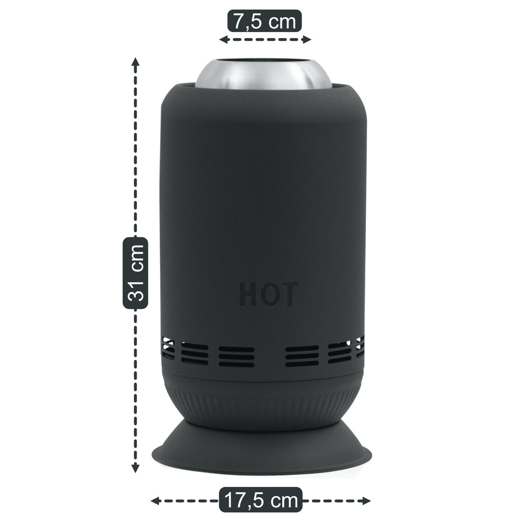 Cheminée de table sans fumée, Ø 17,5 cm, colonne de feu à pellets, sac inclus