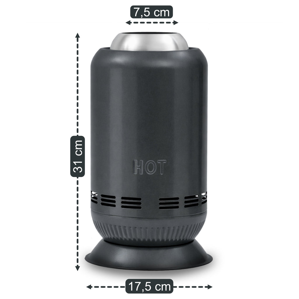 Cheminée de table sans fumée, Ø 17,5 cm, colonne de feu à pellets, sac inclus
