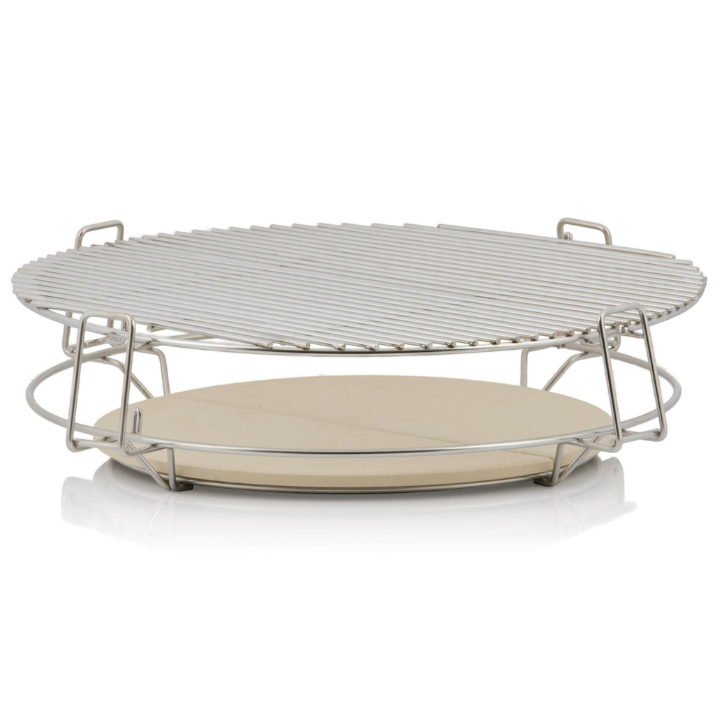 Smoker system for Ø 57 cm kettle grill, Ø 54 cm, 3 levels, stainless steel