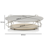 Système de fumage pour barbecue kettle Ø 57 cm, Ø 54 cm, 3 niveaux, acier inoxydable