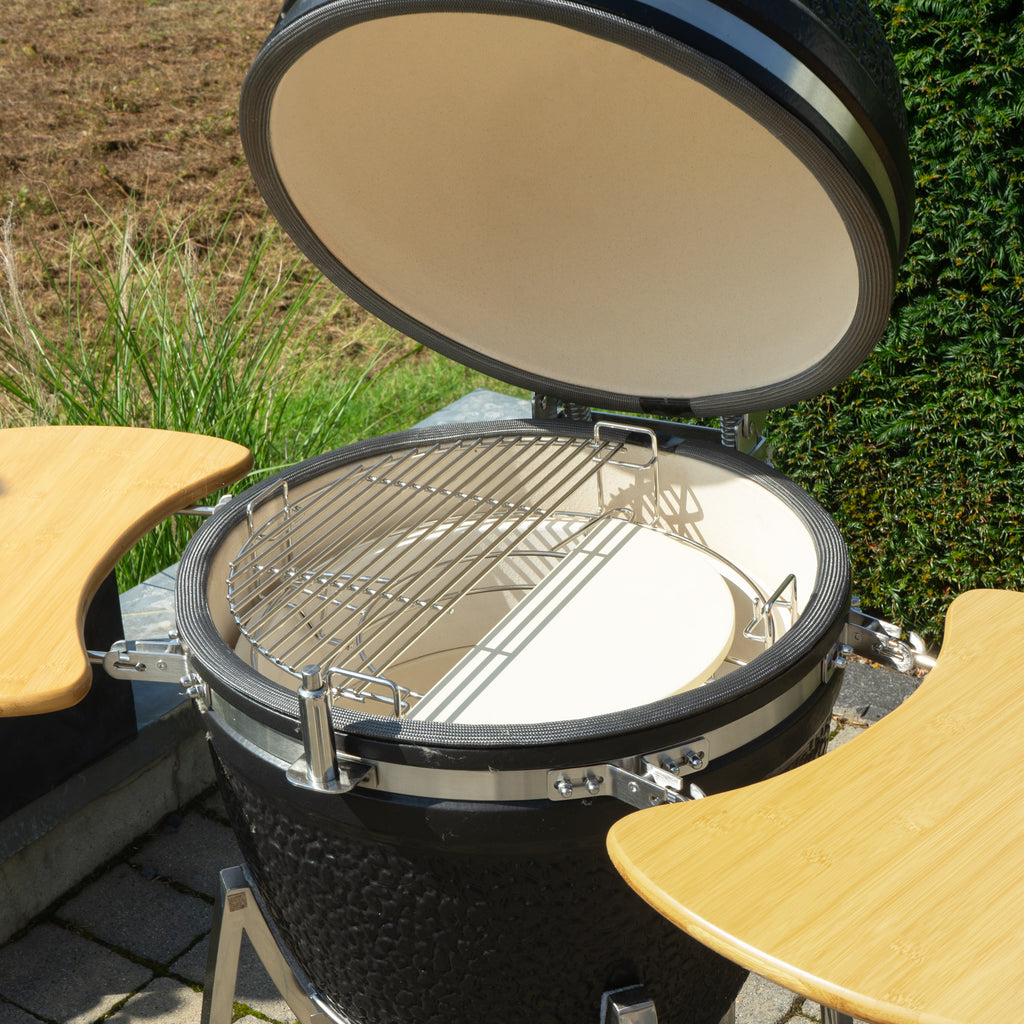 Smoker system for Kamado, 3 levels, stainless steel