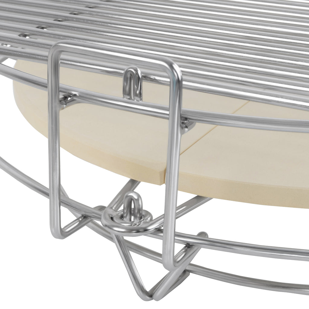 Smoker system for Kamado, 3 levels, stainless steel