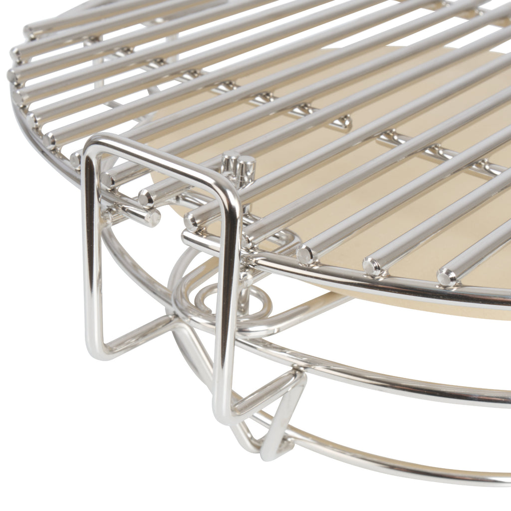 Smoker system for Kamado, 3 levels, stainless steel