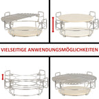 Smokersystem für Kamado, 3 Ebenen, Edelstahl