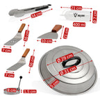 Accessoires pour plancha, 9 pièces, acier inoxydable