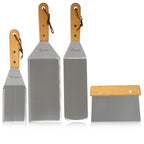 Accessoires pour plancha, ensemble de 4 pièces, acier inoxydable