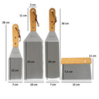 Accessoires pour plancha, ensemble de 4 pièces, acier inoxydable