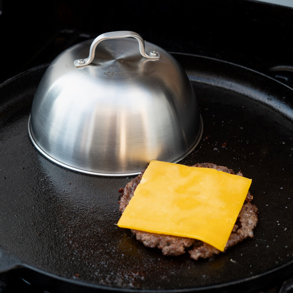 Smash Burger Set, 4-piece, including burger bells, smasher, spatula