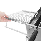 Klappgrill mit Spießaufsatz, 7 Spieße, Edelstahl, inkl. Tragetasche und Motor