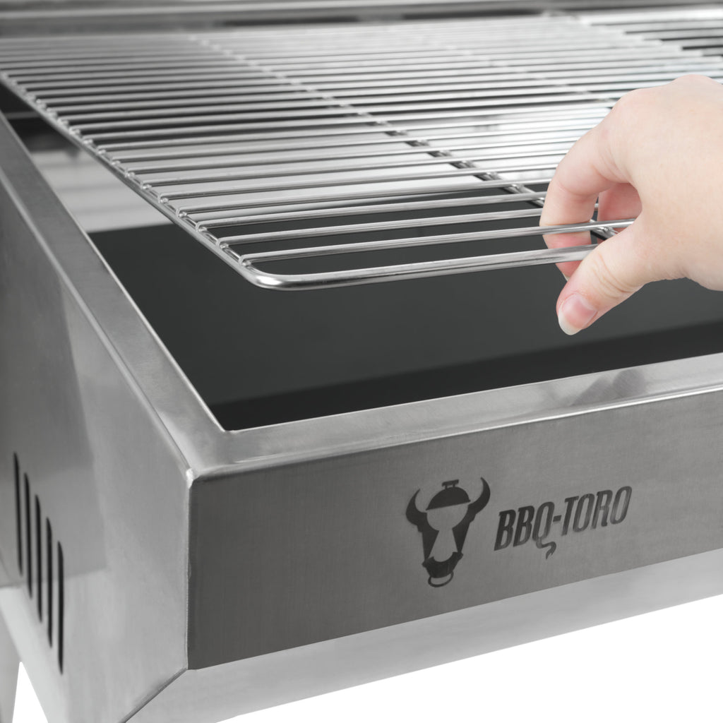 Suckling pig grill, up to 60 kg, mobile, stainless steel