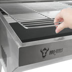 Grill à cochon de lait, jusqu'à 60 kg, mobile, en acier inoxydable