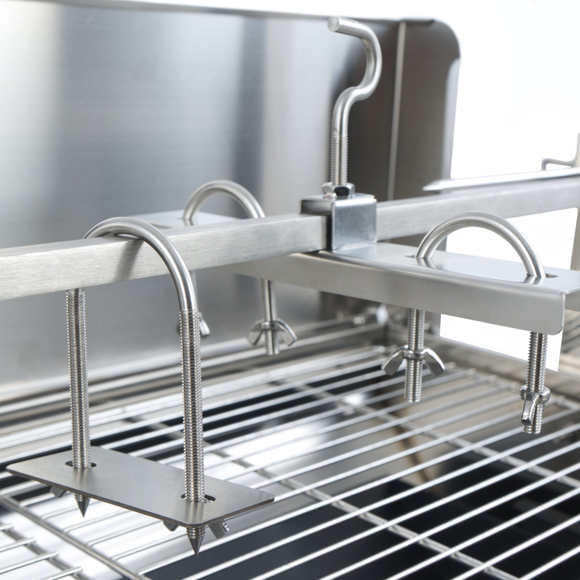 Suckling pig grill, up to 60 kg, mobile, stainless steel