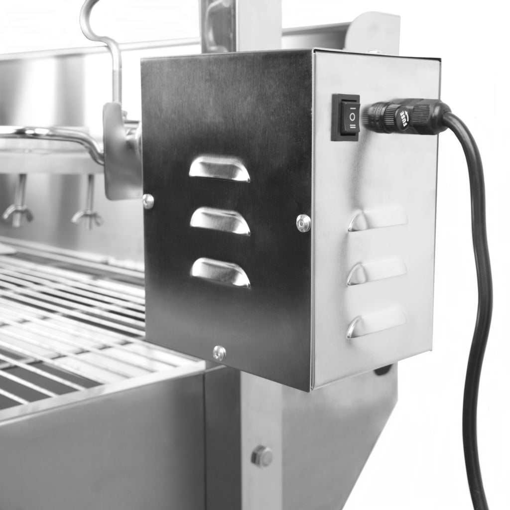 Suckling pig grill, up to 60 kg, mobile, stainless steel