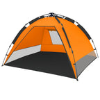 Abri de plage, orange/gris, protection UV50+, sac de transport inclus