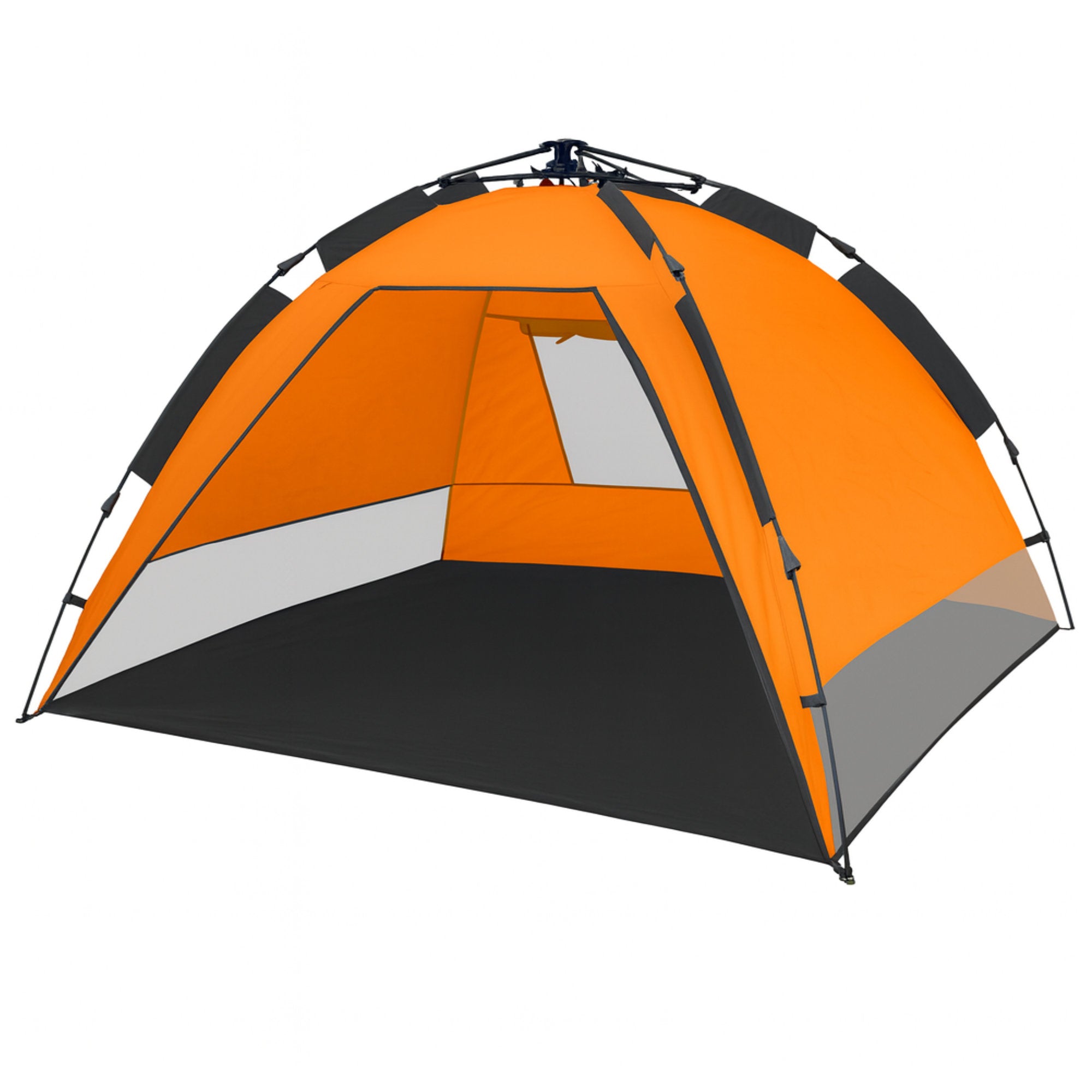 Beach shelter, orange/grey, UV50+, incl. carrying bag