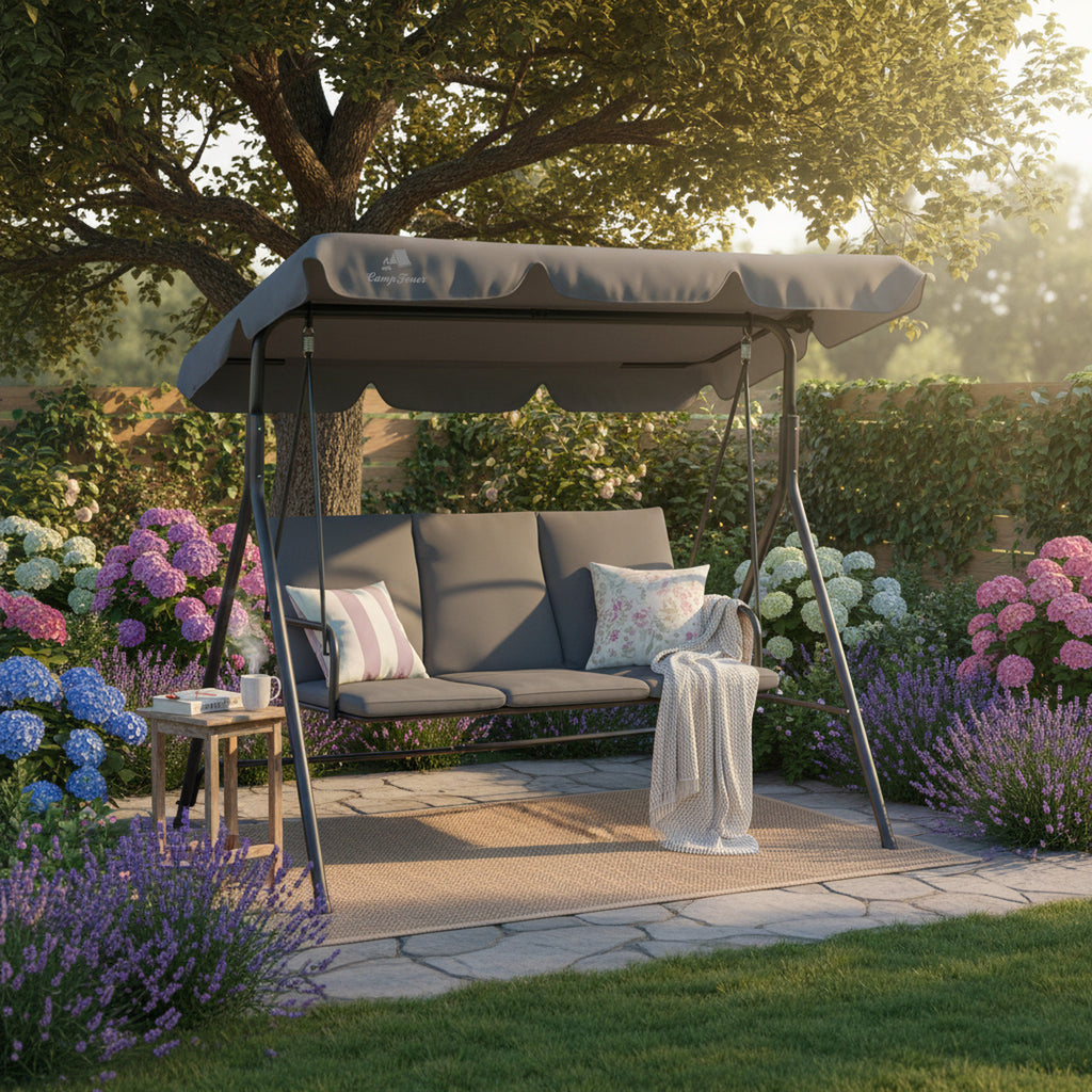 Hollywood swing, load capacity up to 250 kg, including sunshade.