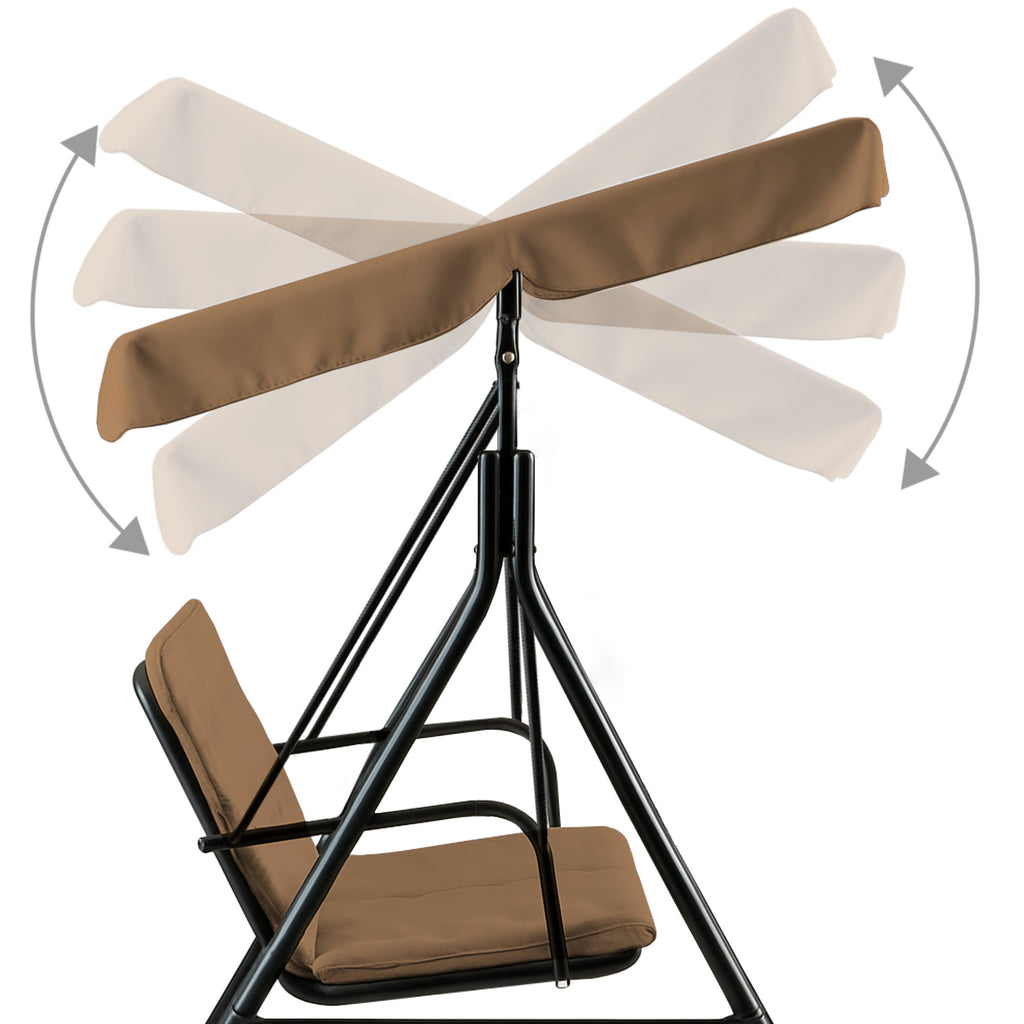 Hollywood swing, load capacity up to 250 kg, including sunshade.