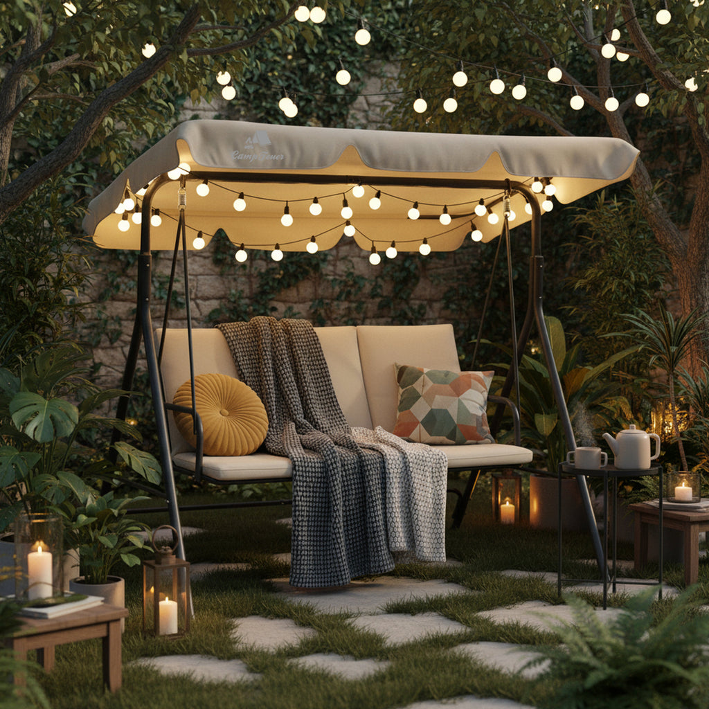 Hollywood swing, load capacity up to 250 kg, including sunshade.