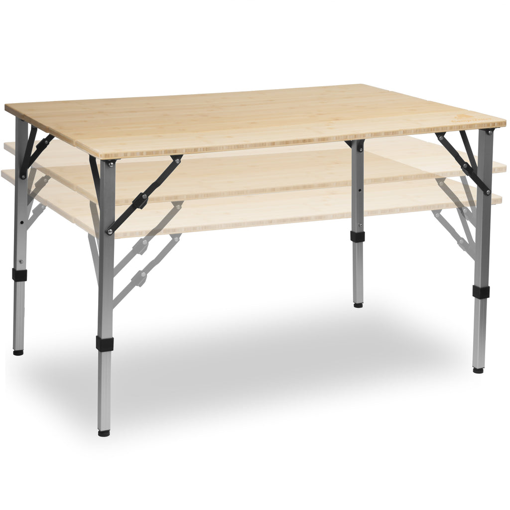 Campingtisch, Bambus, faltbar