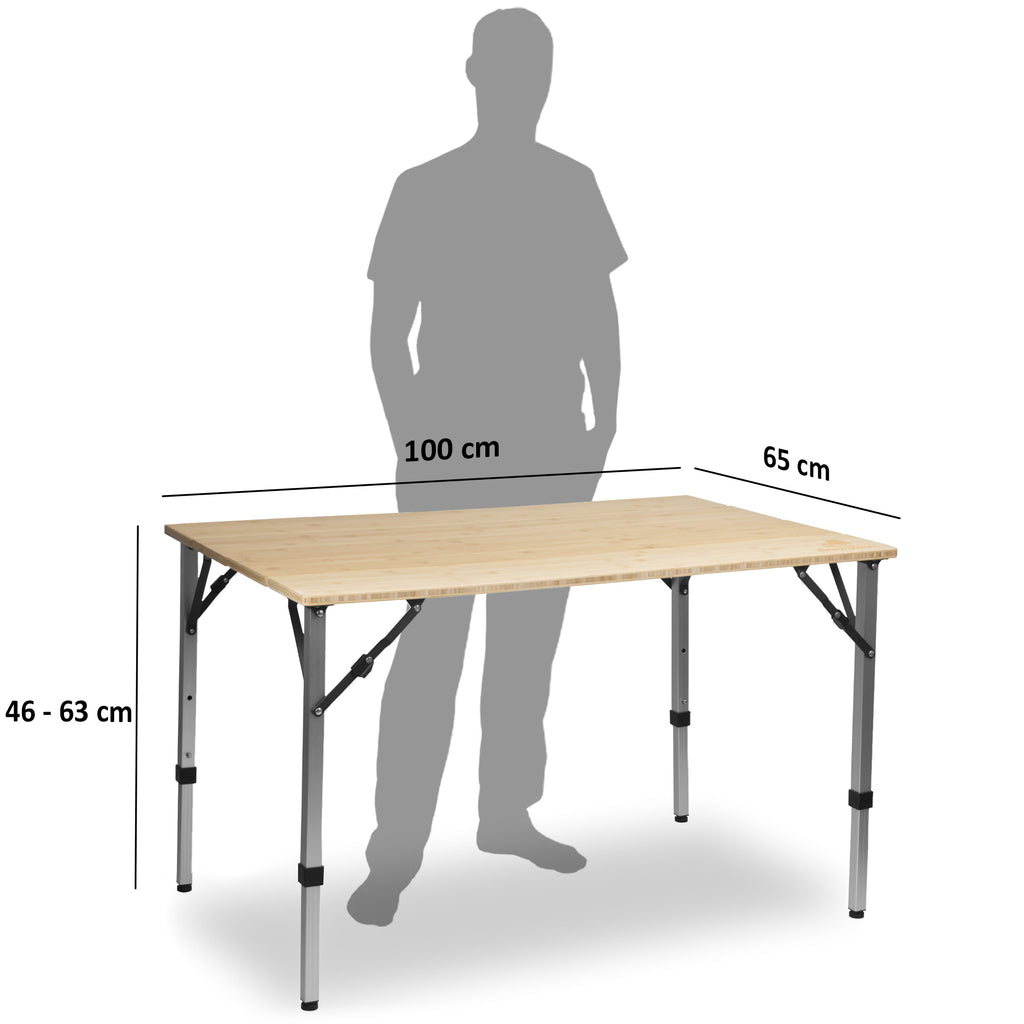 Campingtisch, Bambus, faltbar