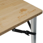 Table de camping en bambou, pliable