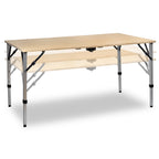 Table de camping en bambou, pliable
