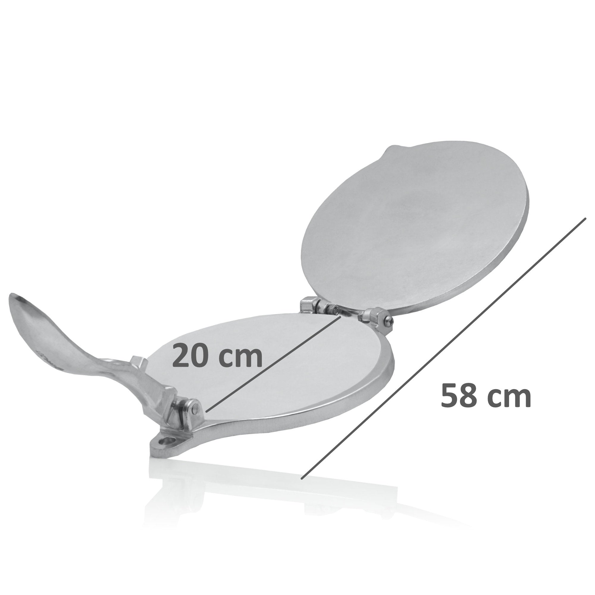 Presse à tortillas, Ø 20 cm, en aluminium, avec papier sulfurisé