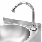 Lavabo en acier inoxydable à commande au genou pour fixation murale