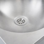 Lavabo en acier inoxydable à commande au genou pour fixation murale