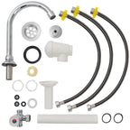Lavabo en acier inoxydable à commande au genou pour fixation murale