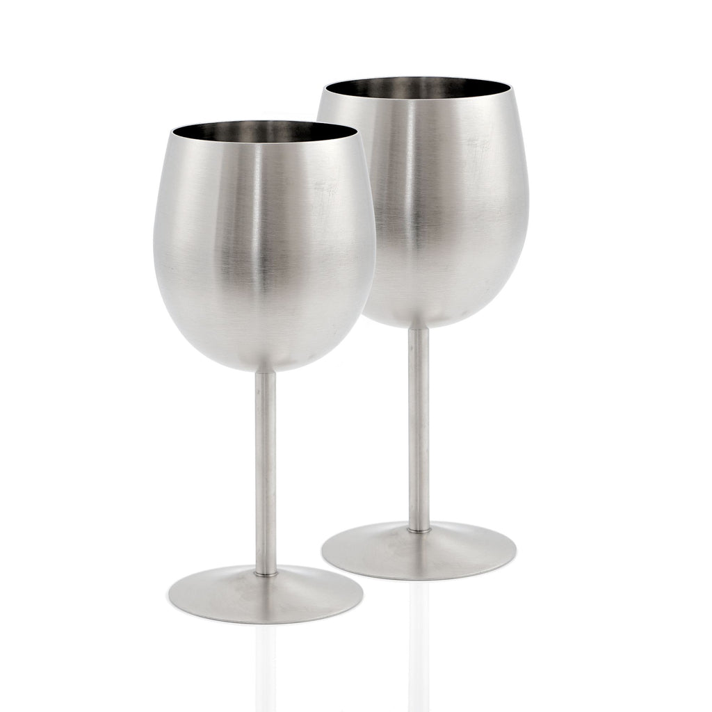 Service de table comprenant 2 verres à vin, un rafraîchisseur de bouteille et un couteau de serveur