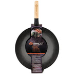 Poêle wok, Ø 35 cm, en acier, à fond rond