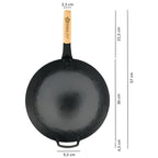 Poêle wok, Ø 35 cm, en acier, à fond rond