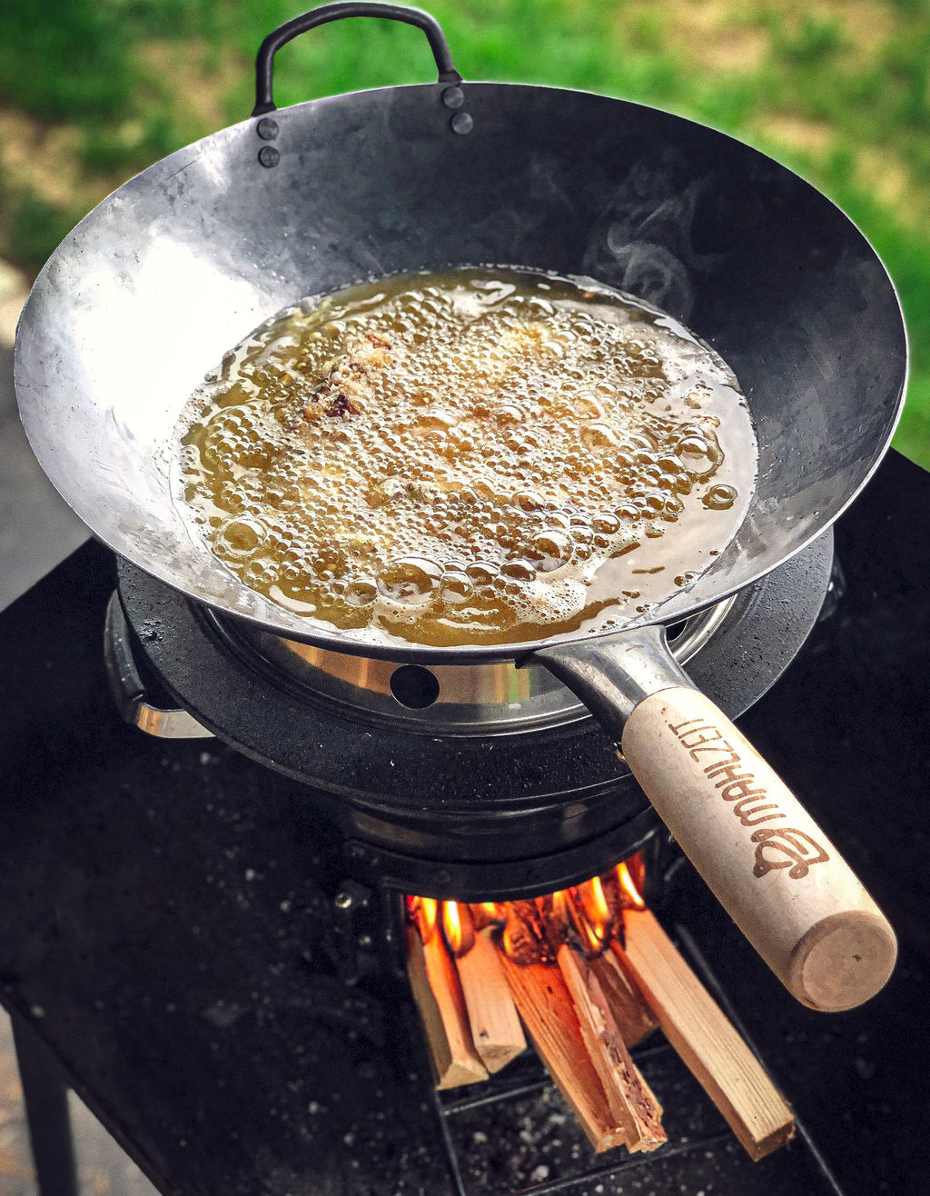 Wok Pfanne, Ø 35 cm, Stahl, mit rundem Boden