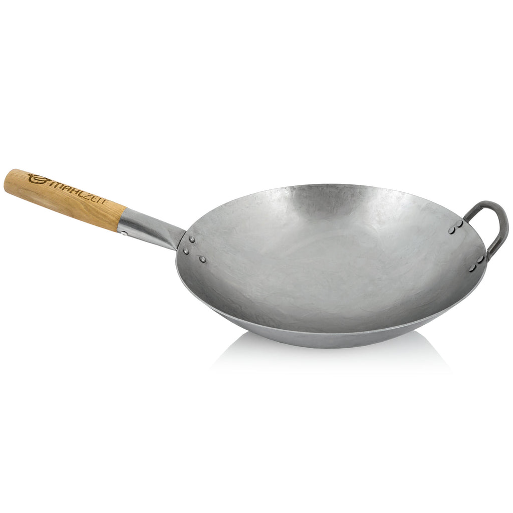Wok Pfanne, Ø 35 cm, Stahl, mit rundem Boden