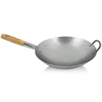 Poêle wok, Ø 35 cm, en acier, à fond rond