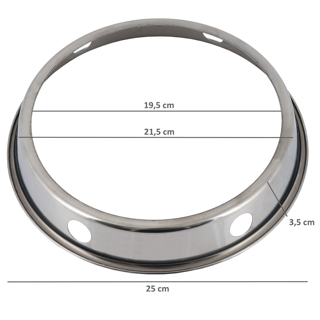 Wok ring for woks, Ø 19.5 cm, stainless steel, with round bottom