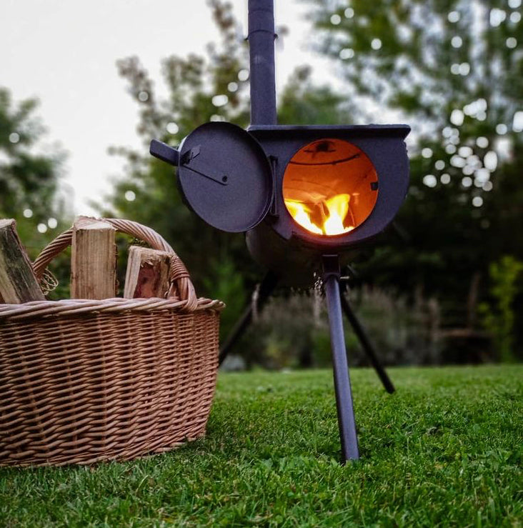 Tent stove, 58 x 86 x 240 cm